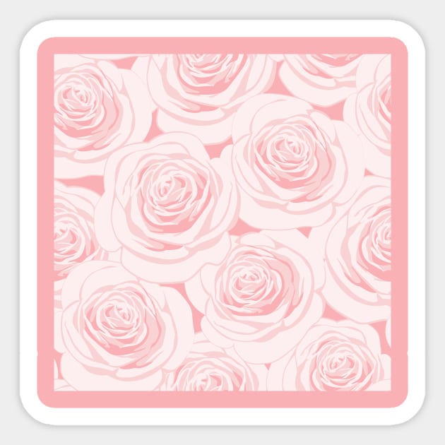 Delicate Rose pattern Sticker by From Mars